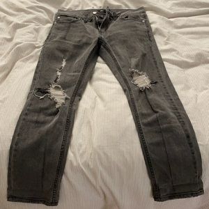 Obey Black Distressed Jeans Skinny